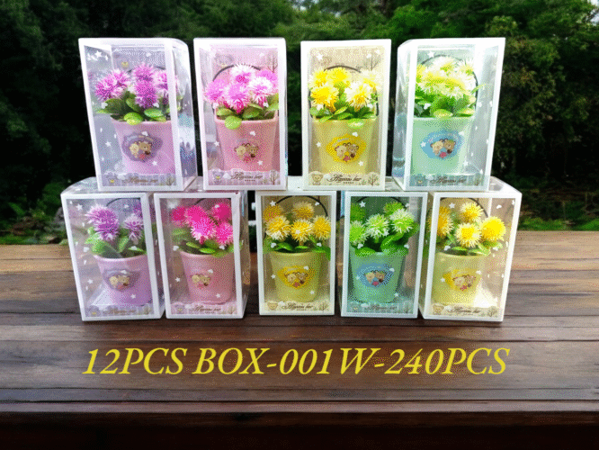 001W - MINI FLOWER WITH POT (240PCS)