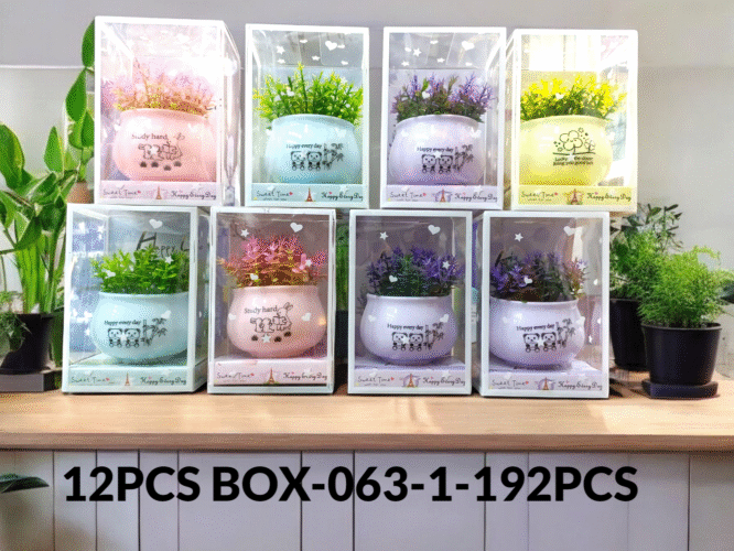 063-1 - MINI FLOWER WITH POT (192PCS)