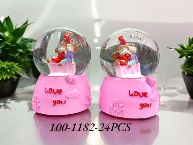 100-1182 -  GLASS COUPLE DOME (24PCS)