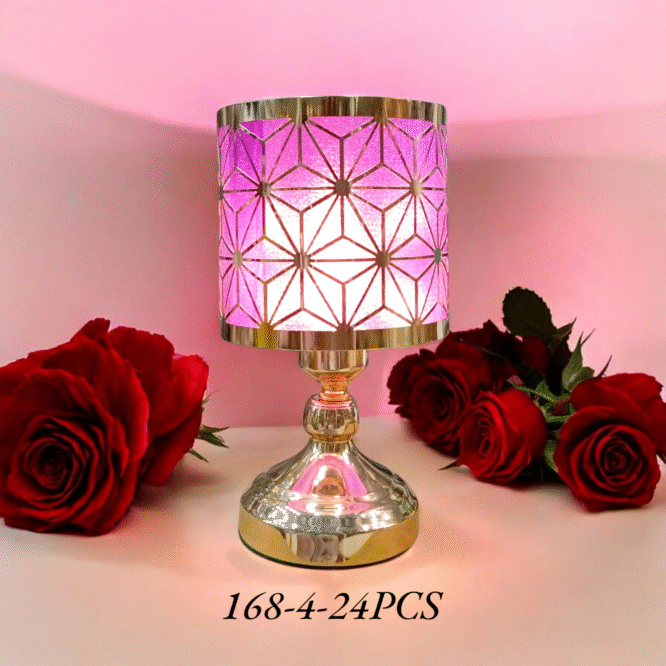 168-4 DECORATIVE TABLE LAMP WITH BULB (24PCS)