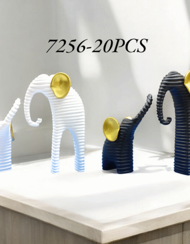 7256 - POLYRESIN 2PC ELEPHANT SHOWPIECE (20PCS)