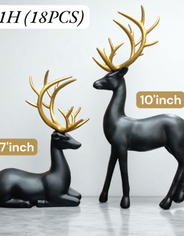 75311H - POLYRESIN 2PC DEER SHOWPIECE (18pcs)