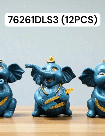 76261DLS3 - RESIN 3PC ELEPHANT SHOWPIECE (12PCS)