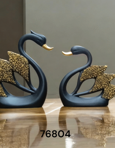 76804A - POLYRESIN 2PC SWAN SHOWPIECE (12PCS)