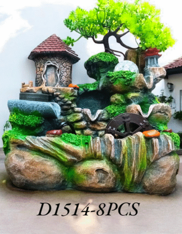 D1514 - RESIN FOUNTAIN FLOWER (8PCS)