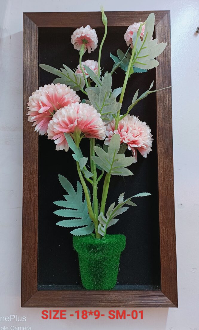 SM - 01 _ ARTIFICIAL FLOWER FRAME (SIZE 18X9)