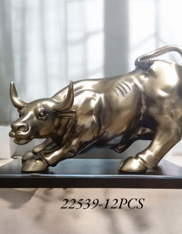 22539GT - POLYRESIN BULL SHOWPIECE (12PCS)