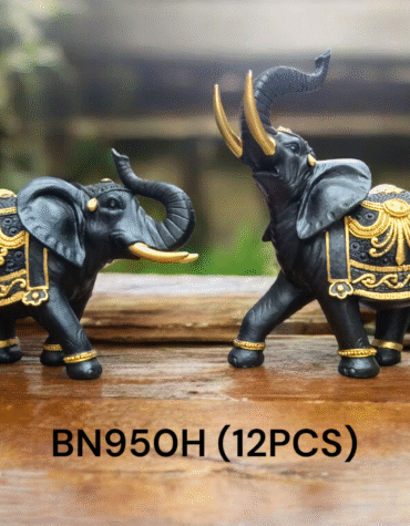 BN950H - POLYRESIN 2PC ELEPHANT SHOWPIECE (12PCS)