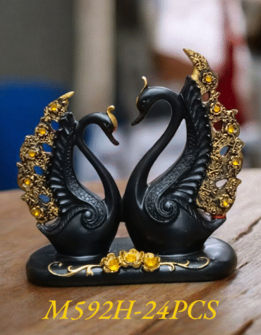 M592H - POLYRESIN 2PC SWAN SHOWPIECE (24PCS)