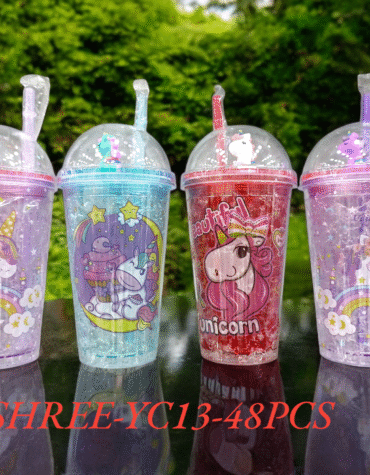 YC13 - PLASTIC SIPPER UNICORN (48PCS)