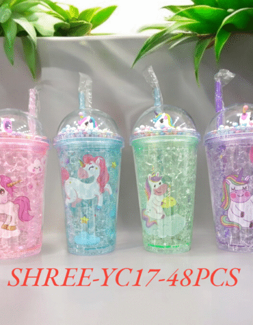 YC17 - PLASTIC SIPPER UNICORN (48PCS)