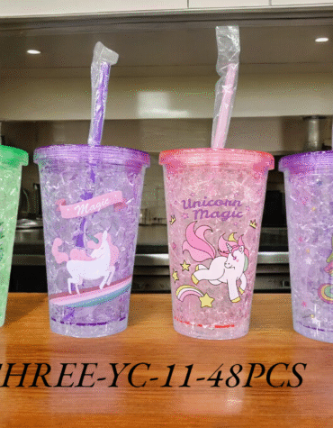 YC11 - PLASTIC SIPPER UNICORN (48PCS)