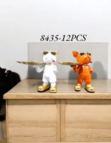 8435 - POLY RESIN DOG SHOWPIECE (12PCS)