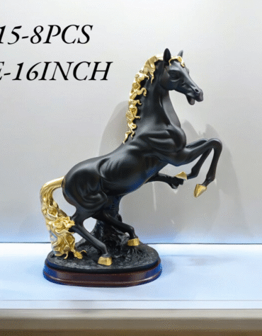1815 - POLYRESIN HORSE SHOWPIECE (8PCS)