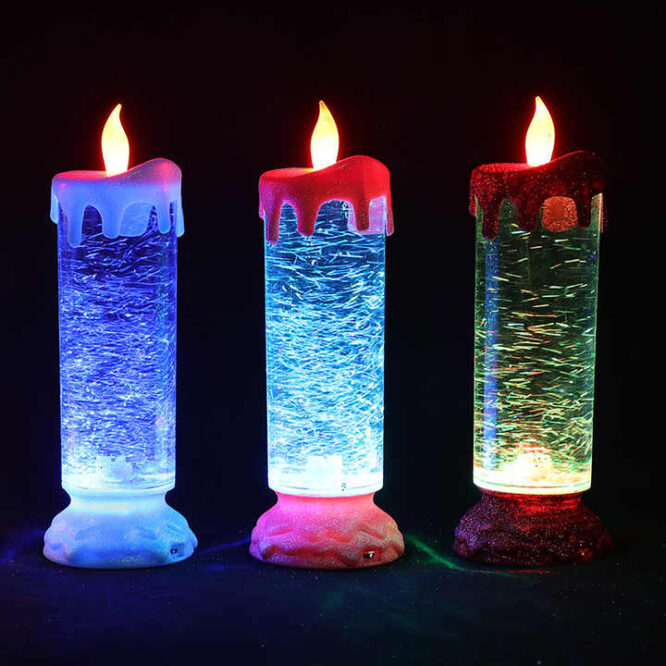 S-100 - GLITTERING LED CANDLE (30PCS)