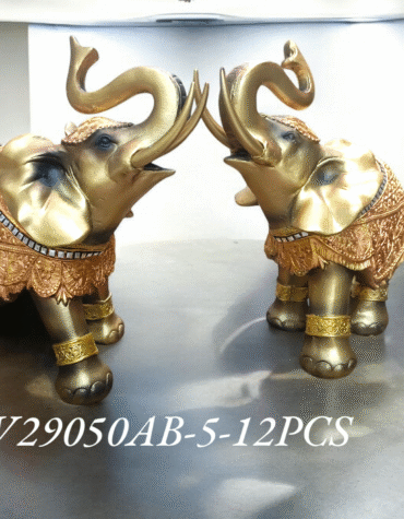 W29050-5 -POLYRESIN ELEPHANT SHOWPIECE (12 PCS)