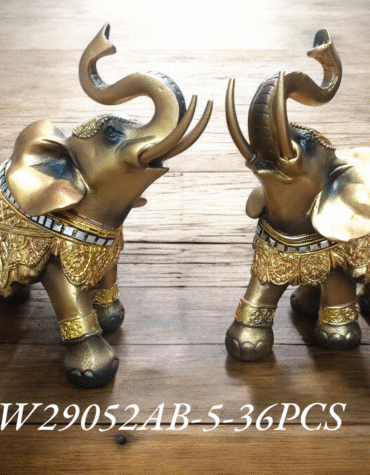 W29052-5 - POLYRESIN ELEPHANT SHOWPIECE (36PCS)