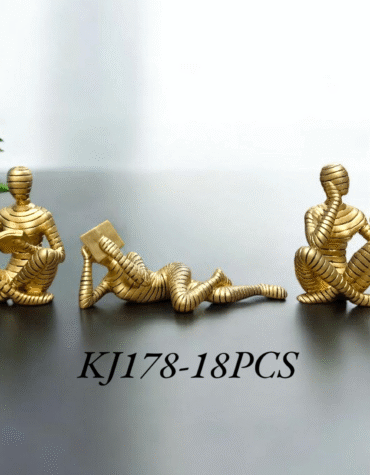 KJ178HJ - POLYRESIN 3PCS MEN SHOWPIECE (18PCS)