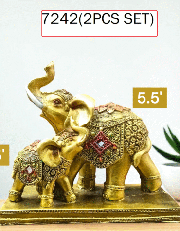 7242 - POLYRESIN ELEPHANT SHOWPIECE (48PCS)