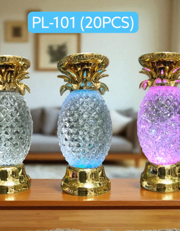 PL-101 9GOLD) - PINEAPPLE GLITTER CANDLE (20PCS)