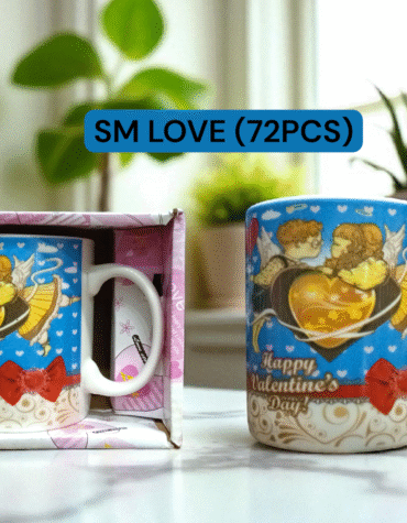 SM-LOVE - CERAMIC MUG WITH SPOON (72PCS)